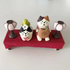 コンコンブル 春 ひだまり猫梅 ハチワレ ぼんぼり 縁台 セットのサムネイル