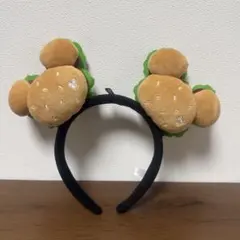 ディズニー　ハンバーガー型カチューシャ