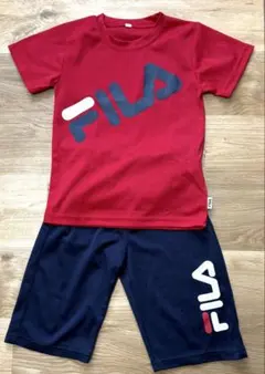 FILA フィラ半袖ジャージ 上下セット 130cm レッド ネイビー キッズのサムネイル