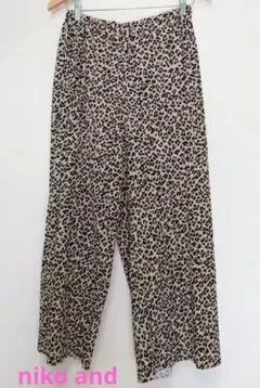 ニコアンド niko and...ヒョウ柄 レオパード柄 プリーツパンツ