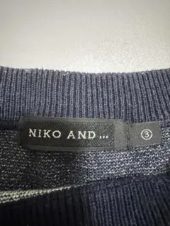 NIKO AND... 幾何学柄ニット サイズ3