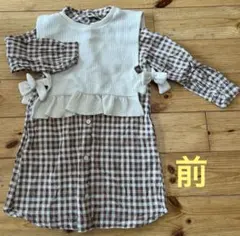 ベスト付き★120サイズ★シャツワンピース