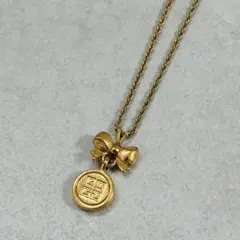 美品✨ジバンシィ、リボンモチーフバイカラーレディースネックレス_151 
