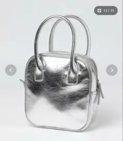 LOWRYS FARM ローリーズファーム　スクエアボストンバック　シルバー