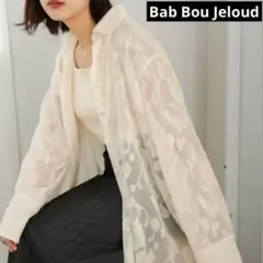 完売品☆新品☆Bab☆シアー花柄ビッグシルエットシャツブラウス　ジャガードのサムネイル