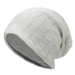 ホワイト ニット帽 メンズ レディース 秋冬 ビーニー ニットキャップ 保温