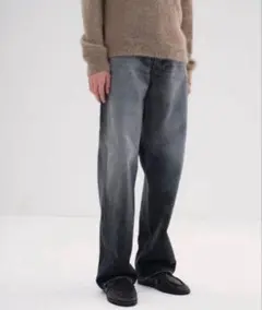 24AW AURALEE HEAVY WIDE DENIM BLACK サイズ4