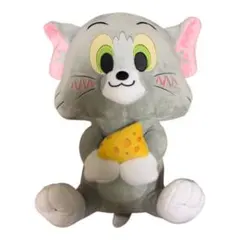 【極美品】公式 トムとジェリー トム ぬいぐるみ チーズ抱き (約30cm)