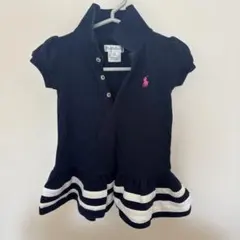 ポロシャツスタイル ワンピース ネイビー