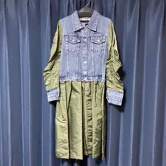 新品タグ付きEimee Law ギャザースリーブデニムブルゾンドッキングコートのサムネイル