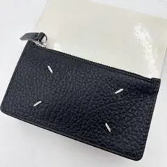 未使用に近い✨ メゾンマルジェラ　フラグメントケース　4ステッチ　ブラック