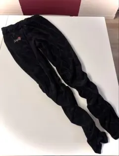 黒のベルベット ストレッチレギンスパンツ140㎝