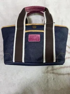 希少モデル！coachミニ トートバッグ デニムF4497