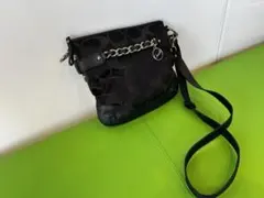 中古　COACH ブラックF19730　ハンド-ショルダーバッグ