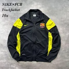 NIKE×FCB 10sトラックジャケットY2K 黒×ネオン 配色 U22