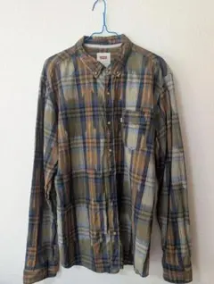 【美品】リーバイス アースカラー チェックシャツ 綿100%