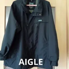 AIGLE ブラック ナイロンジャケット Sサイズのサムネイル
