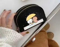 BUBU＆DUDU　ダブルジッパー　コインカードケース　ブラック