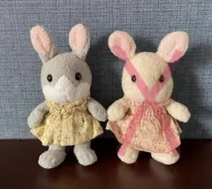 レア シルバニアファミリー　ぬいぐるみ　S わたウサギの女の子 シルバニアファミリー レア ミニぬいぐるみ わたウサギの女の子 - メルカリ