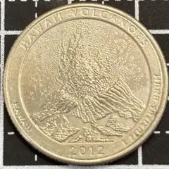 2012年 パキリノサウルス 25セント硬貨　証明書付き　箱付き アメリカ 25セント ハワイ火山国立公園 記念 2012年 外国コイン 古銭