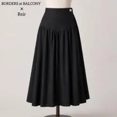 美品✨ボーダーズアットバルコニー ラップスカート ポリエステル 黒 36のサムネイル