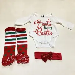 サンタコス クリスマス ベビー服 70cm 3点セット