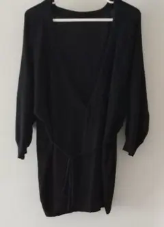 Kastane ブラック Vネック カーディガン