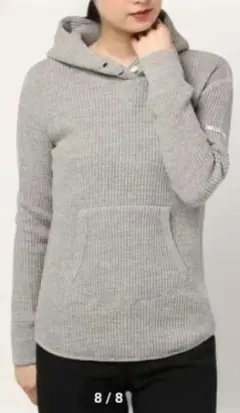 THREE DOTS TURQUOISE　ワッフルパーカーS