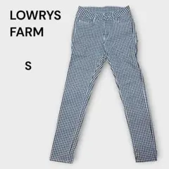 【美品】ローリーズファーム ギンガムチェックスキニーパンツ S