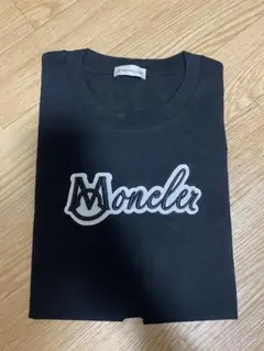 Moncler ロゴ入り黒Tシャツ　Lサイズ