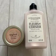 ロクシタン　チェリーブロッサム ボディミルク　サボン　スクラブ　グリーンローズ