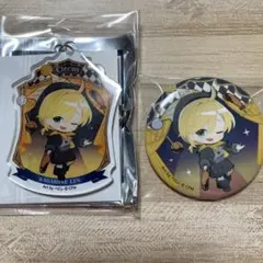 鏡音レン　アクリルキーホルダー　缶バッジ　エンジョイ大阪　ブラックサーカス