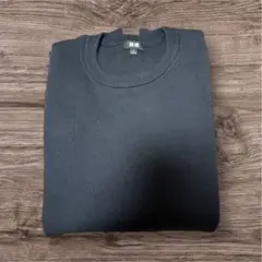 UNIQLO ウォッシャブルミラノリブクルーネックセーター ブラック