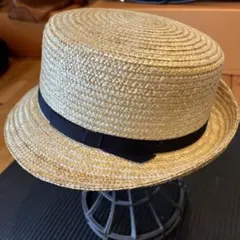 OLIVER HATS ヤシ ストローハット カンカン帽 L ベージュ OLIVER HATS ヤシ ストローハット カンカン帽 L ベージュ - メルカリ