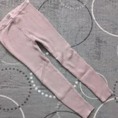 リブ編みピンクレギンス 130サイズ