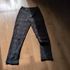 チェック柄 カジュアルパンツ ストレートレッグ　裏鬼門