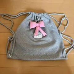 ナップサック グレー リボン付きのサムネイル