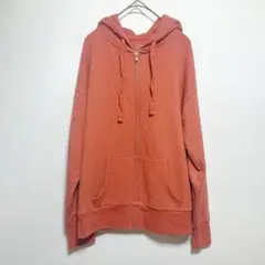 【Time and Tru】ジップアップパーカー【M】オレンジ カジュアル