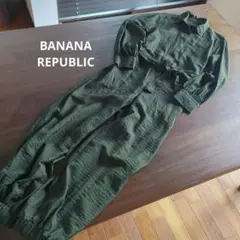 BANANA REPUBLIC オールインワン　カーキ　リボン