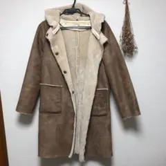 美品　ニコアンド　nico and... ヌバックムートンボアコート　2way