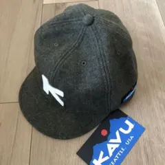 新品 kavu ウール キャップ オリーブ