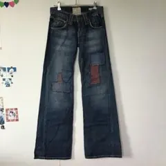 TAVERNITI SO JEANS パッチワーク ストレートデニムメキシコ製のサムネイル