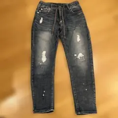 oblektデニムスェットパンツダメージ加工Sのサムネイル