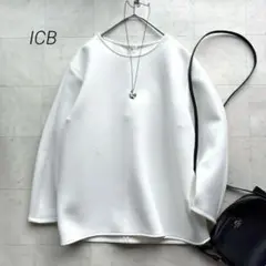 ICB 24AW コンパクトダブルフェイス トップス 白 ホワイト プルオーバー