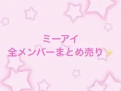 ミーアイ全メンバーまとめ売り✨️