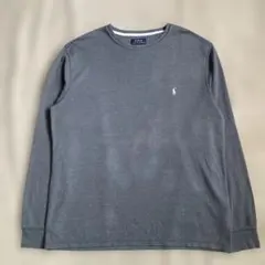 ラルフローレン サーマル ロンT XL グレー ポニー 長袖 tシャツ 古着