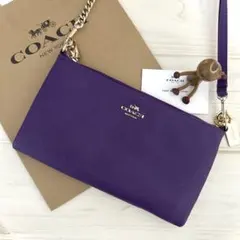 新品 COACH コーチ ショルダーバッグ パープル