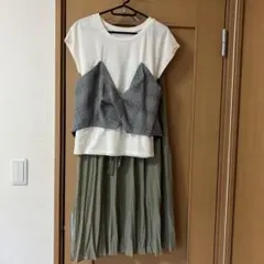 ⭐️アズールバイマウジーカットソー S & ローリーズファームシフォンスカートF⭐️