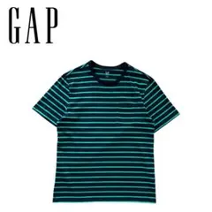 【美品】GAPギャップ 00s~ ボーダー Tシャツ 半袖 コットン カットソー