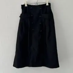 axes femme 黒 膝丈スカート